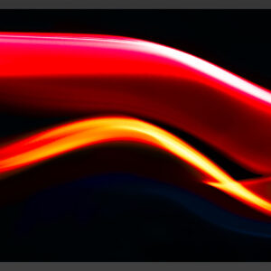 Streams of color on a black background.