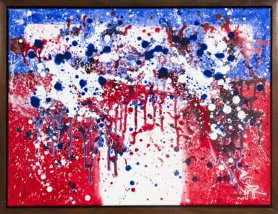 Chaos of Liberty 2 Acrylic 18x24 inch Framed Painting