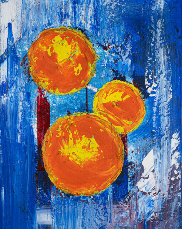Acrylic on canvas painting, Globes