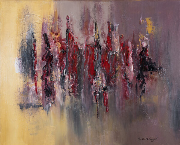 Acrylic on canvas painting, Vertical