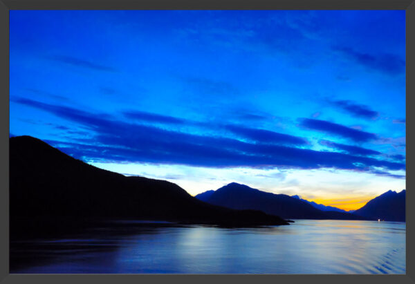 Juneau from a cruise ship leaving port.